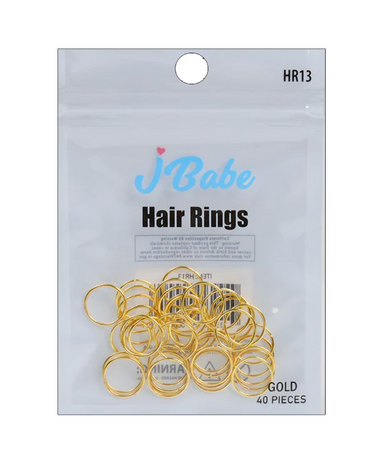 J BABE HAIR RINGS 40 PIEZAS GOLD HR13