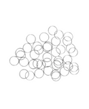 J BABE HAIR RINGS 40 PIEZAS SILVER HR14