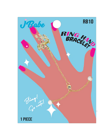 J BABE RING HAND BRACELET GOLD RB10