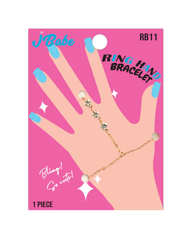 J BABE RING HAND BRACELET GOLD PLATED RB11