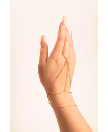 J BABE RING HAND BRACELET GOLD RB12