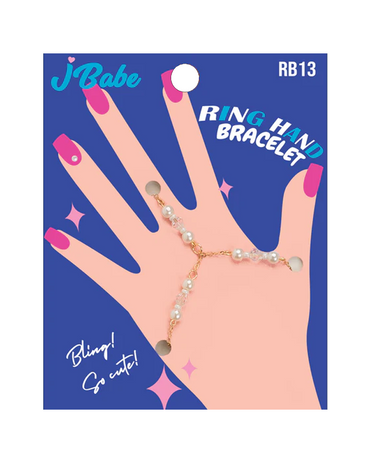 J BABE RING HAND BRACELET PEARL DIAMOND RB13