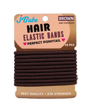 J BABE HAIR ELASTIC BANDS X10 PZS. HEB2 BROWN