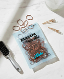 J BABE ELASTIC HAIR TIES BROWN HT13