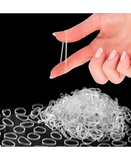 J BABE MINI ELASTIC HAIR TIES SIZE SMALL CLEAR 100 PIEZAS MHT1