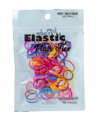 J BABE MINI ELASTIC HAIR TIES SIZE SMALL MULTICOLOR 100 PIEZAS MHT2