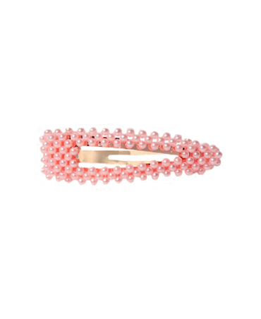 J BABE PEARL HAIR CLIPS TRIANGULO PINK HC12