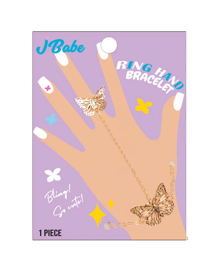 J BABE RING HAND BRACELET BUTTERFLY RB16