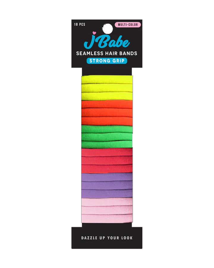 J BABE SEAMLESS HAIR BANDS STRONG GRIP MULTI-COLOR NEON SHB2