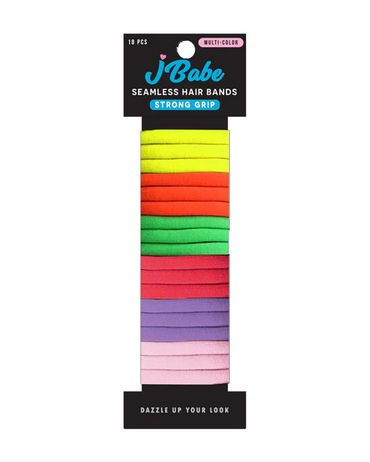 J BABE SEAMLESS HAIR BANDS STRONG GRIP MULTI-COLOR NEON SHB2