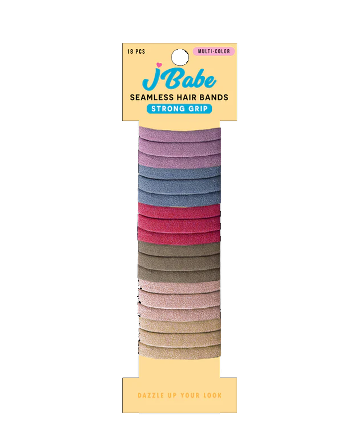 J BABE SEAMLESS HAIR BANDS STRONG GRIP MULTI-COLOR SHB3