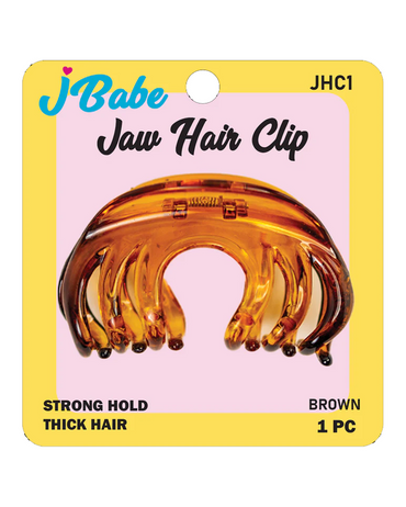 J BABE JAW HAIR CLIP BROWN 7.5 CMS. JHC1