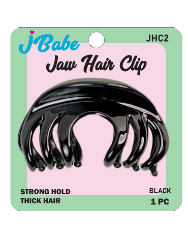 J BABE JAW HAIR CLIP BLACK 7.5 CMS. JHC2