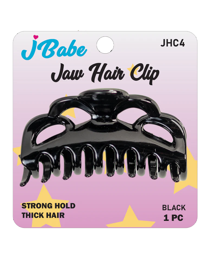 J BABE JAW HAIR CLIP BLACK 9 CMS. JHC4