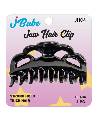 J BABE JAW HAIR CLIP BLACK 9 CMS. JHC4