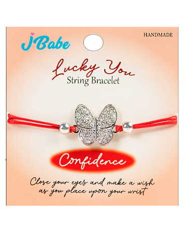 J BABE LUCKY YOU STRING BRACELET CONFIDENCE SILVER SB10