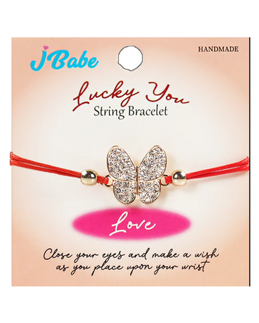 J BABE LUCKY YOU STRING BRACELET LOVE GOLD SB11
