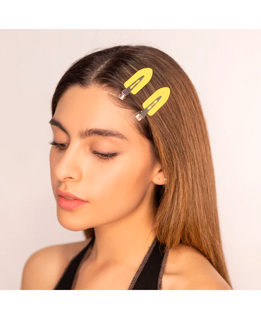 J BABE STYLING HAIR CLIP YELLOW 2 PIECES STH4