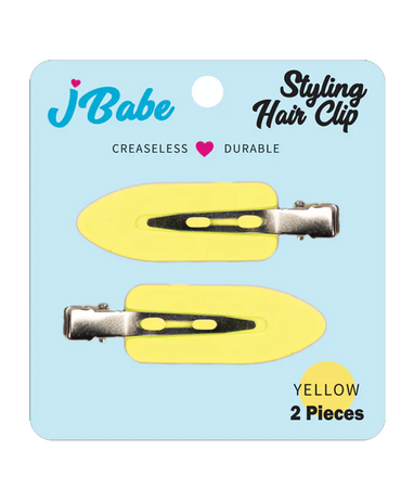 J BABE STYLING HAIR CLIP YELLOW 2 PIECES STH4