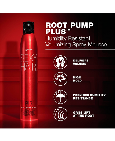 SEXY HAIR BIG ROOT PUMP VOLUMIZING SPRAY MOUSSE 300 ML.