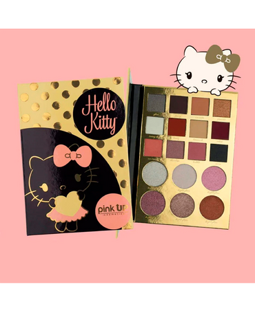 PINK UP PALETA DORADA HELLO KITTY PKP39 - El Palacio De La Belleza
