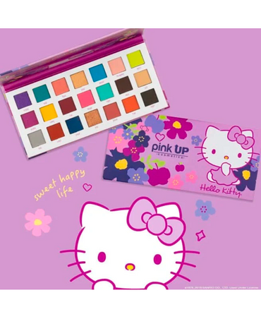 PINK UP PALETA MORADA HELLO KITTY PKP40 - El Palacio De La Belleza