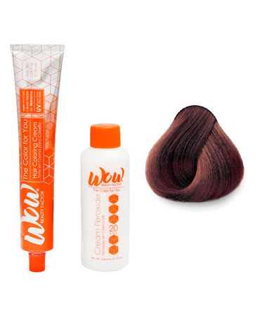 WOW TINTE 5.45 CASTAÑO CLARO COBRIZO CAOBA