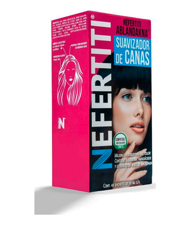 NEFERTITI KNA ABLANDADOR ESTUCHE CON 48 SACHETS DE 10 ML .