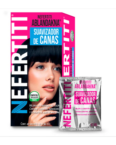 NEFERTITI KNA ABLANDADOR ESTUCHE CON 48 SACHETS DE 10 ML .