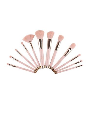 BEAUTY CREATIONS SET DE BROCHAS PINK ELEGANCE C/12 PIEZAS