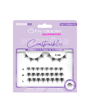 BY APPLE PESTAÑAS CONSTRUIBLES #02 MOON 68446 BLISTER LILA