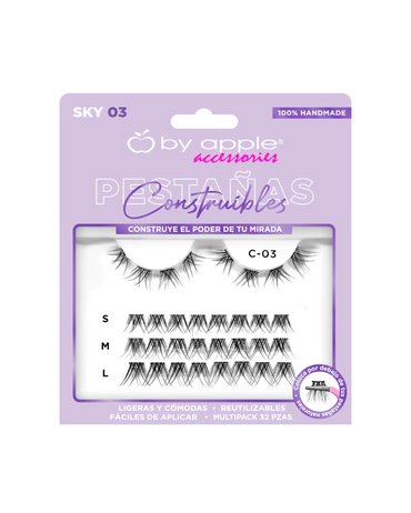 BY APPLE PESTAÑAS CONSTRUIBLES #03 SKY 68447 BLISTER LILA