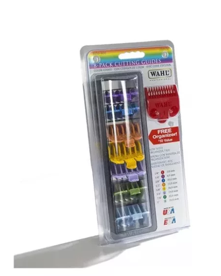 CLIPPER GUIDES KIT 8 AUMENTOS GENERICOS WAHL COLORES CON ESTUCHE 14018