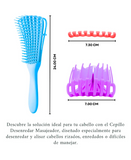 HAIR STAR CEPILLO PULPO RIZOS/DESENREDAR TONO ROSA 12156