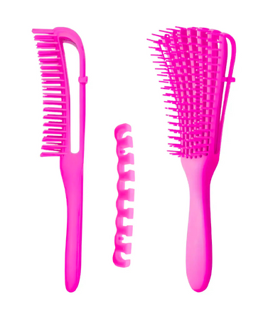 HAIR STAR CEPILLO PULPO RIZOS/DESENREDAR TONO ROSA 12156