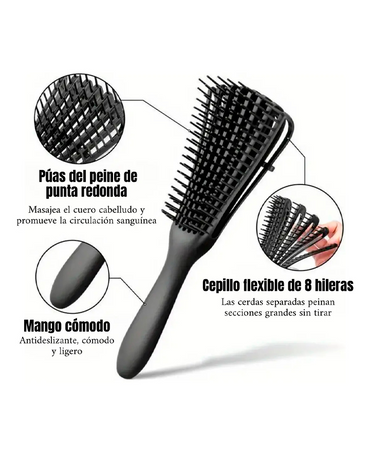 HAIR STAR CEPILLO PULPO RIZOS/DESENREDAR TONO ROSA 12156