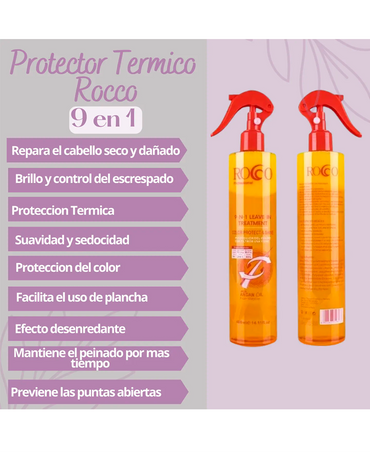 ROCCO 9 IN 1 LEAVE IN TREATMENT 400 ML. TERMOPROTECTOR