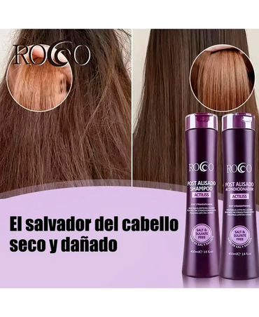 ROCCO POST ALISADO ACONDICIONADOR LIBRE DE SAL Y SULFATOS 400 ML.
