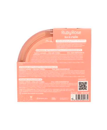 RUBY ROSE MINI PALETA DE SOM E ILUM HB-1075-4-LET IT RAIN
