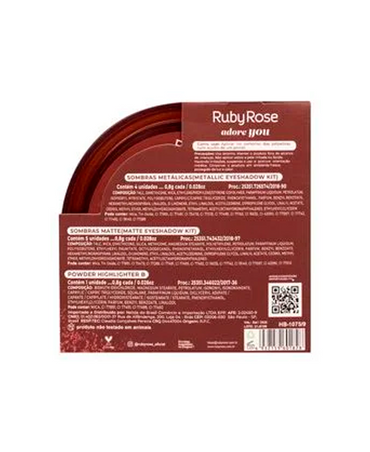 RUBY ROSE MINI PALETA DE SOM E ILUM HB-1075-9-ADORE YOU