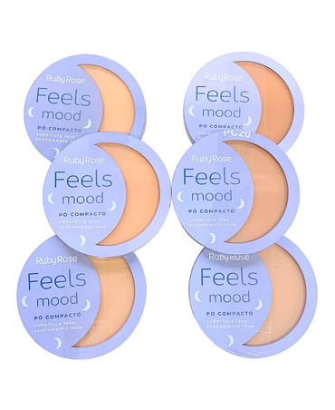 RUBY ROSE FEELS MOOD POLVO COMPACTO BLISTER CON 36 PIEZAS HB-7232 GRUPO 2