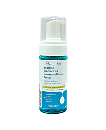 RUBY SKIN ESPUMA LIMPIADORA DESMAQUILLANTE FACIAL HIALURONICO 125 ML.HB-503