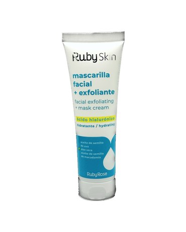 RUBY SKIN MASCARILLA DE LIMPIEZA FACIAL+ EXFO ACIDO HIALURONICO 50 ML. HB-505