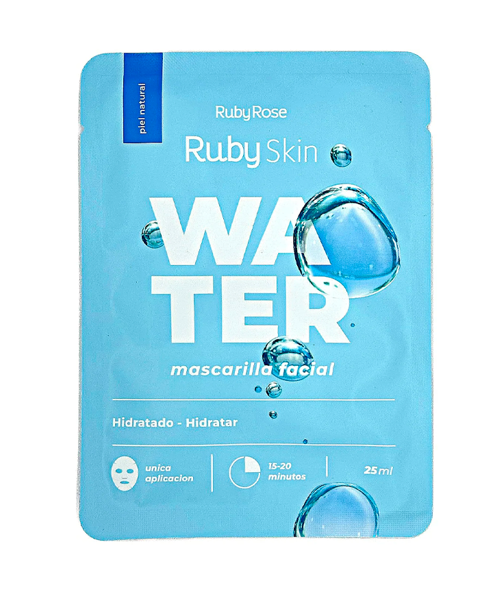 RUBY SKIN WATER MASCARILLA FACIAL HIDRATA 25 ML.HB-801 BLISTER C/12