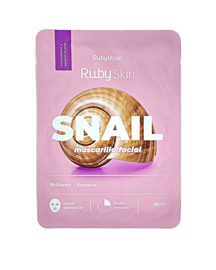 RUBY SKIN SNAIL MASCARILLA FACIAL BRILLANTE-REPARAR 25 ML.HB-806