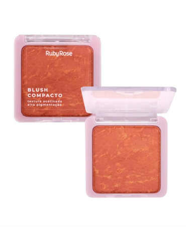RUBY ROSE BLUSH COMPACTO TEXTURA SATINADA HB-6121 BC10 ROSE PEARL GRUPO 1