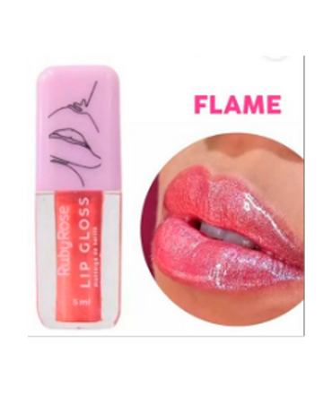 RUBY ROSE LIP GLOSS VITAMINA E FLAME 5 ML.HB-8234-2