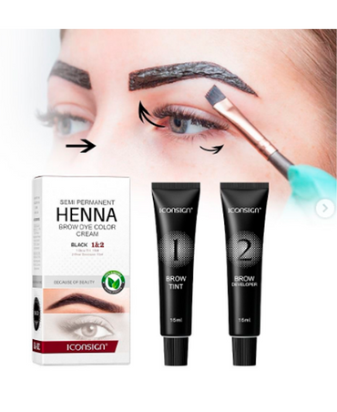 ICONSIGN HENNA PARA CEJAS CON REVELADOR 15+15 ML.