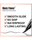 MUSIC FLOWER BRILLIANT EYELINER LIQUID PEN BLACK 24 HRS 0.8 ML.