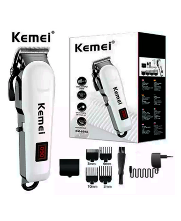 KEMEI MAQUINA CORTADOR INALAMBRICA BLANCA 809A